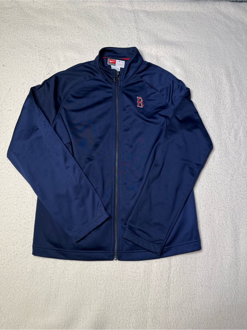 Vintage 00s Nike Team MLB Boston Red Sox Blue Full Zip Jacket Youth L 12-14 Y2K
